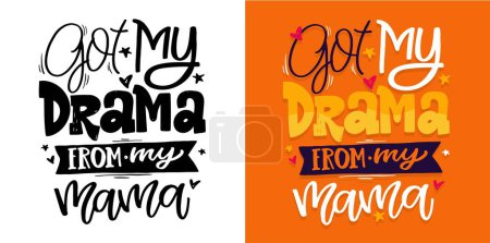 Illustration for Funny hand drawn doodle lettering postcard, t-shirt design, art print. 100% vector file. - Royalty Free Image