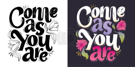 Illustration for Funny hand drawn doodle lettering postcard quote. T-shirt design, mug pring, 100% vector image. - Royalty Free Image