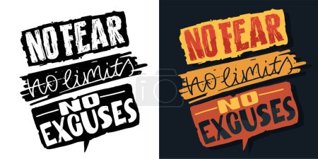 Illustration for Set with hand drawn lettering quotes in modern calligraphy style. Slogans for print and poster design. Vector - Royalty Free Image