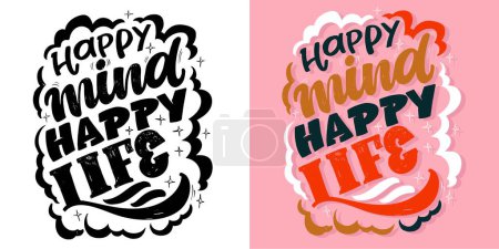 Illustration for Cute hand drawn doodle lettering postcard, lettering quote. 100% vector image - Royalty Free Image