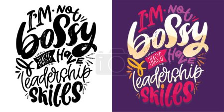Illustration for Funny lettering hand drawn doodle quote. Lettering t-shirt design, 100% vector. - Royalty Free Image