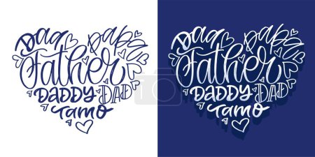 Happy Fathers day - Best Dad ever. Lettering about dad for tee, t-shirt design, invitation, web, mug print. Typography, great design for any purposes. Modern calligraphy template. Celebration quote. 