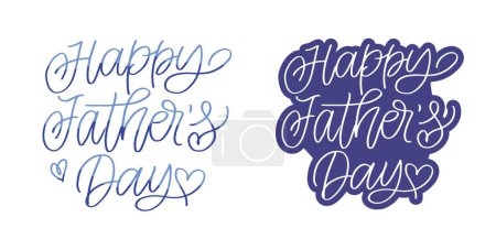 Illustration for Happy Fathers day - Best Dad ever. Lettering about dad for tee, t-shirt design, invitation, web, mug print. Typography, great design for any purposes. Modern calligraphy template. Celebration quote. - Royalty Free Image
