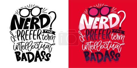 Illustration for Funny hand drawn doodle lettering postcard quote. T-shirt design, clothes print, mug print. Lettering art. - Royalty Free Image
