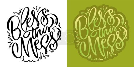 Funny hand drawn doodle lettering postcard quote. T-shirt design, clothes print, mug print. Lettering art.