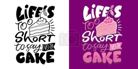 Illustration for Funny hand drawn doodle lettering postcard, motivation quote, print for t-shirt, fashion print of clothes. Lettering art. - Royalty Free Image