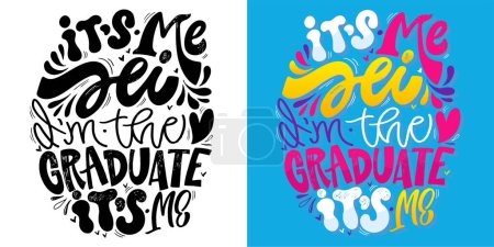 Illustration for Cute lettering design. Lettering hand drawn doodle quote, print for t-shirt design, 100% vector file. - Royalty Free Image