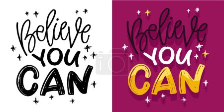 Illustration for Lettering quote - 100% vector image - t-shirt design. Lettering print art. - Royalty Free Image