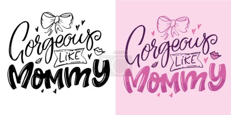 Lettering postcard about little baby.Cute hand drawn doodle lettering quote, print, t-shirt design, mug print. Baby shower.