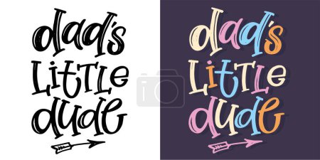 Schriftzug Postkarte über kleines Baby.Nettes handgezeichnetes Doodle Schriftzug Zitat, Druck, T-Shirt-Design, Tasse drucken. Babydusche.
