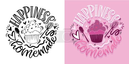 Illustration for Cute hand drawn doodle lettering quote. T-shirt design, mug print, lettering print. - Royalty Free Image