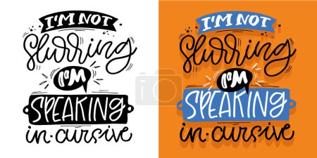 Lustiges handgezeichnetes Doodle-Schriftzug-Zitat. Schriftzug für T-Shirt, Becher, Shopper, Kleidung