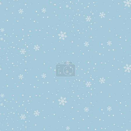 Illustration for Snow seamless pattern vector illustration. Winter holidays concept - Royalty Free Image