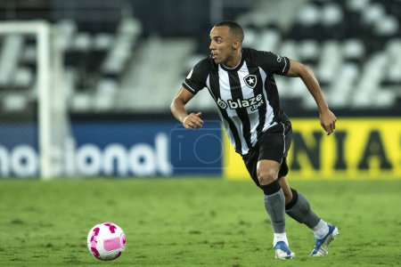 Photo for Rio, Brazil - october 26, 2022 - Marcal player in match between Botafogo vs Bragantino by 34 round of Brazilian Championship, A serie in Nilton Santos Stadium - Royalty Free Image