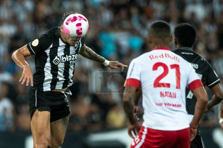 Photo for Rio, Brazil - october 26, 2022 - Tiquinho Soares player in match between Botafogo vs Bragantino by 34 round of Brazilian Championship, A serie in Nilton Santos Stadium - Royalty Free Image