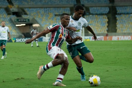 Photo for Rio, Brazil - november 09, 2022, Jhon Arias player  match between Fluminense vs Goias by 37th round of Brazilian Championship, A serie in Maracana Stadium - Royalty Free Image