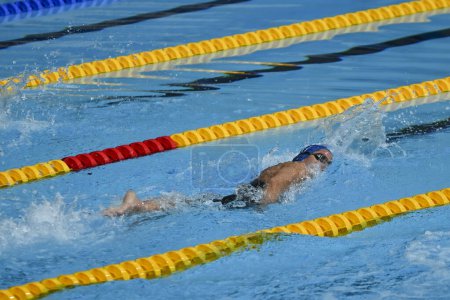 Téléchargez les photos : Santiago, Chili, 25 octobre 2023, Viviane Jungblut (BRA) lors du 1500 m nage libre féminin aux Jeux panaméricains de 2023 - en image libre de droit
