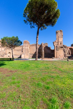 Téléchargez les photos : Thermes de Caracalla (Terme di Caracalla), ruines des anciens thermes publics romains, Rome, Italie - en image libre de droit