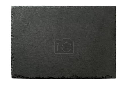 Slate serving platter texture backdrop background empty without anything on black charcoal color isolated element nobody 