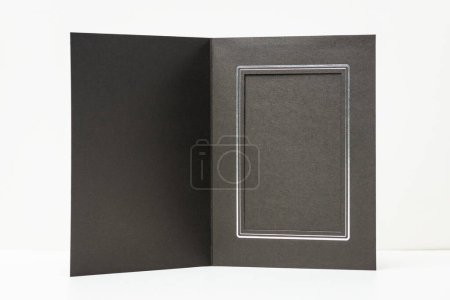 Fotografía de cartón negro bolsillo carpeta marco pantalla personal decorativo para mostrar y proteger las impresiones