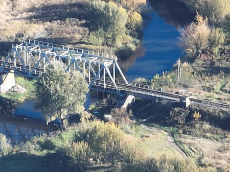 Photo for Aerial view of the train bridge - Royalty Free Image