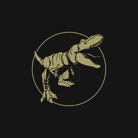 tyrannosaurus rex logo élégant vecteur illustratiton