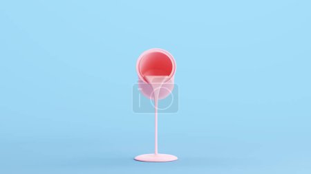 Foto de Pink Paint Tin Pour Open Container Full Thick Liquid Kitsch Azul Vista frontal Fondo Ilustración 3D renderizado digital - Imagen libre de derechos