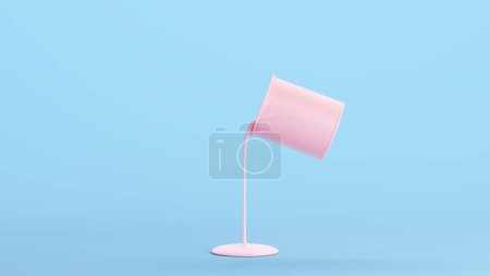 Photo for Pink Paint Tin Pour Open Container Full Thick Liquid Kitsch Blue Side View Background 3d illustration render digital rendering - Royalty Free Image