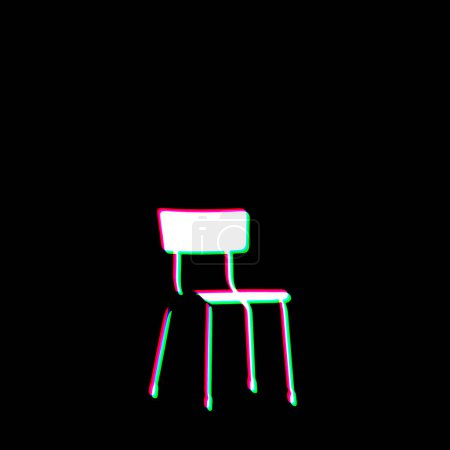 Foto de Blanco Negro vacío escuela silla rencor rayado sucio Punk estilo impresión cultura símbolo forma gráfico rojo verde ilustración - Imagen libre de derechos