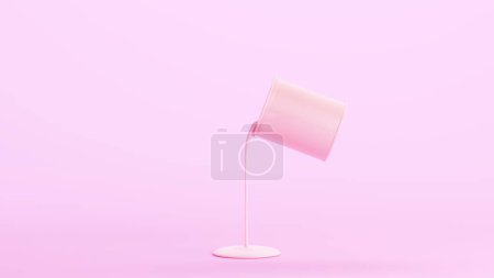 Photo for Pink paint tin pour open container full thick liquid kitsch pink side view background 3d illustration render digital rendering - Royalty Free Image