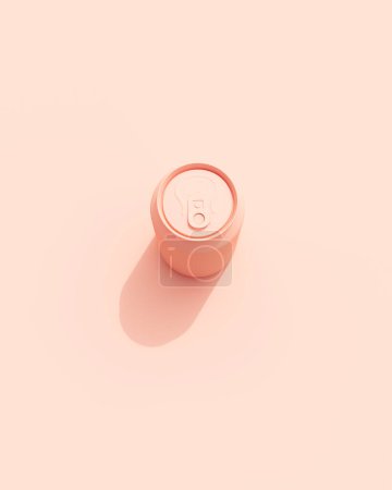 Foto de Rose bebidas rosadas puede refresco contenedor elemento de diseño rosa melocotón fondo 3d ilustración renderizado digital - Imagen libre de derechos