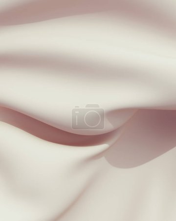 Foto de Fondos neutros tonos suaves beige marrón fondo abstracto curva plegable redondo suave formas curvas 3d ilustración renderizado digital - Imagen libre de derechos