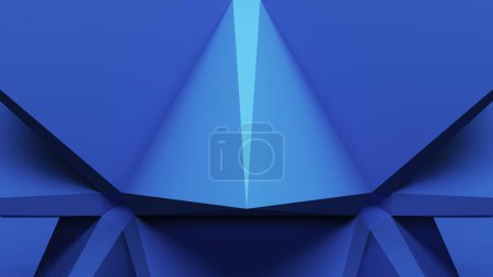 Photo for Abstract blue backgrounds lines triangle shapes structure geometrical tetra patterns 3d illustration render digital rendering - Royalty Free Image