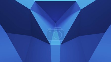 Photo for Abstract blue backgrounds lines triangle shapes structure geometrical tetra patterns 3d illustration render digital rendering - Royalty Free Image