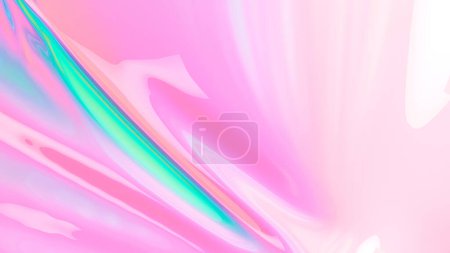 Téléchargez les photos : Holographie fond dynamique formes fluidité contemporain palette de couleurs rose violet vert bleu 3d illustration rendre rendu numérique - en image libre de droit