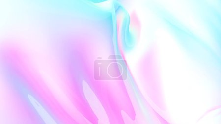 Téléchargez les photos : Holographie fond dynamique formes fluidité contemporain palette de couleurs rose bleu 3d illustration rendre rendu numérique - en image libre de droit