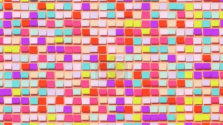 Photo for 2024 planning post it notes wall multi coloured important reminder day week month year 3d illustration render digital rendering - Royalty Free Image