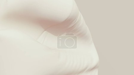 Fondos neutros tonos suaves beige marrón fondo triturado cilindro curva abstracta plegado redondo suave formas curvas 3d ilustración renderizado digital