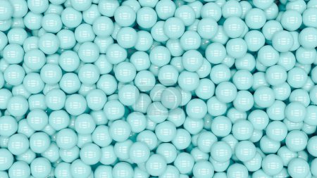 Téléchargez les photos : Sphères de bonbons bleus gobstopper boule de gomme billes brillantes gai genre révéler arrière-plan illustration 3d rendre rendu numérique - en image libre de droit