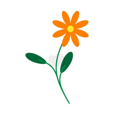 Photo for Hand-drawn orange flower vector illustration - Royalty Free Image
