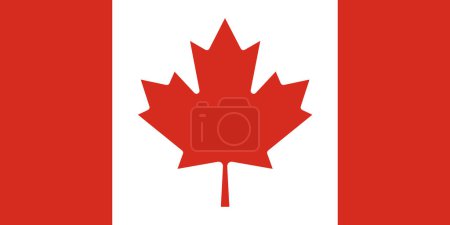 Bandera de Canadá. Bandera canadiense. Día de Canadá. Ilustración vectorial