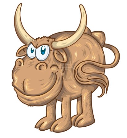 Illustration for Strong bull character cartoon - Royalty Free Image