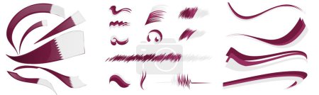 Photo for Quatar flag set elements, vector illustration on a white background - Royalty Free Image