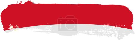 Photo for Indonesia, Poland and Monaco brush flag . vector illustration - Royalty Free Image