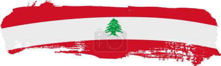 Photo for Brushstroke lebanon flag. vector illustration - Royalty Free Image