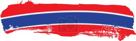 Téléchargez les photos : Coup de pinceau drapeau Costa Rica et Thaïlande. illustration vectorielle - en image libre de droit