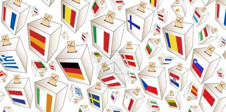 Illustration for European box urn pattern background . vector illustration - Royalty Free Image