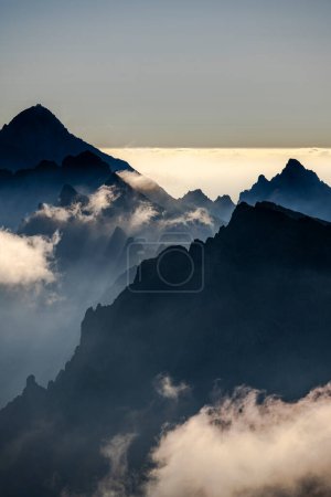 Photo for Magnificent sunrise over the High Tatras from the Mount Rysy. - Royalty Free Image