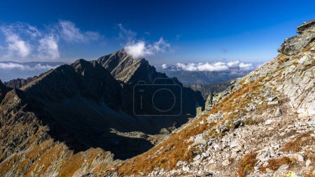 Photo for The mount Krivan. Autumn landscape of the High Tatras. One of the most popular travel destination in Poland and Slovakia. Sunny October day in the mountains. - Royalty Free Image