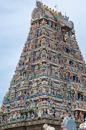 Foto de La Torre de la Puerta del Templo de Kapaleeshwarar en Mylapore, Chennai, India - Imagen libre de derechos